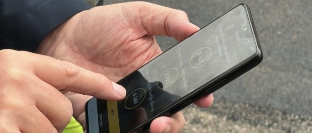 Asphalt Group-IQ app in use