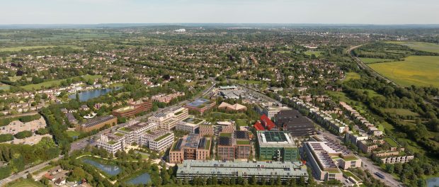 1. Oxford North, a new innovation district for Oxford aerial view