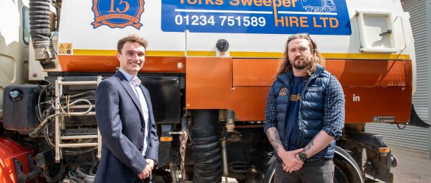 (L-R) Robin Edlington (SBF), Samuel York (Yorks Sweeper Hire)